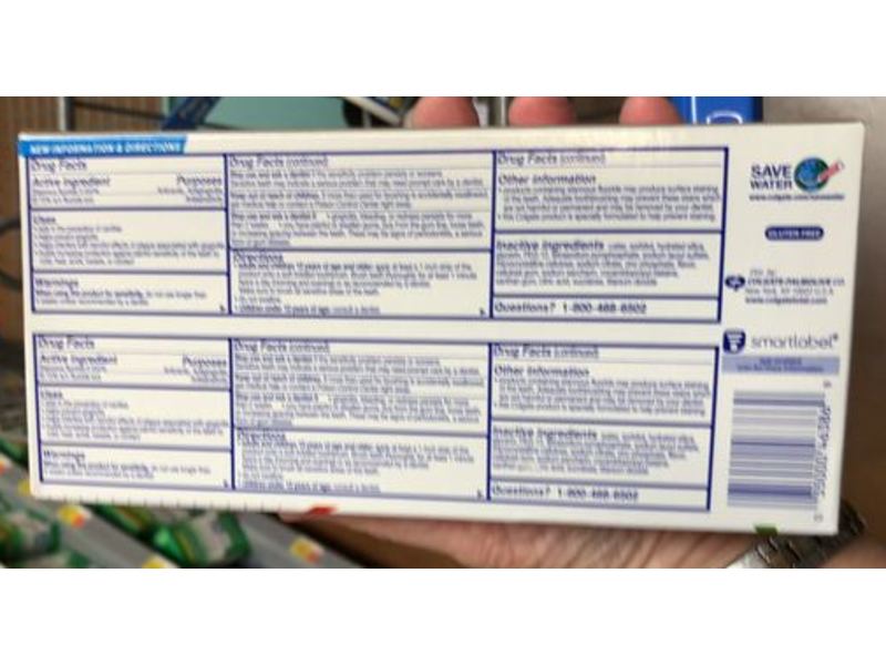 Colgate Total Sf Toothpaste, Clean Mint, 4.8 oz/136 g, Pack Of 2