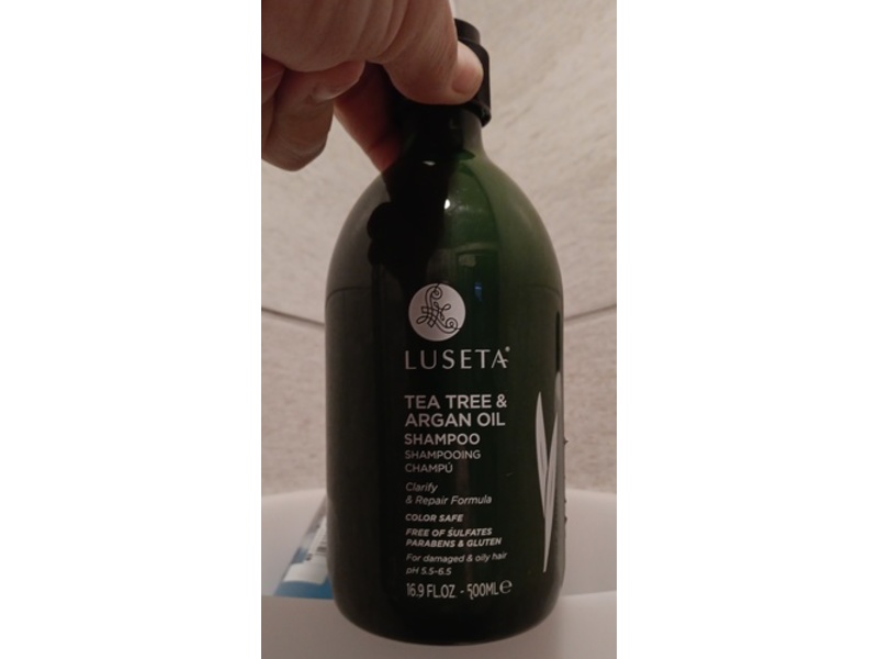 Luseta Shampoo, Tea Tree & Argan Oil,16.9 fl oz/500 mL