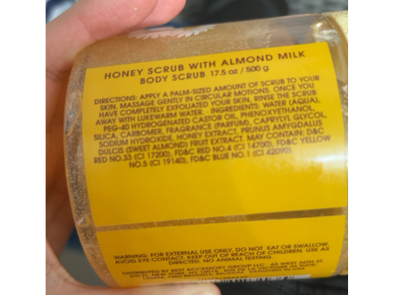 My Beauty Spot Honey Scrub, Almond Milk, 17.5 oz/500 g