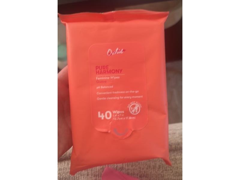 Orchid Pure Harmony Feminine Wipes, Guava, 40 Count