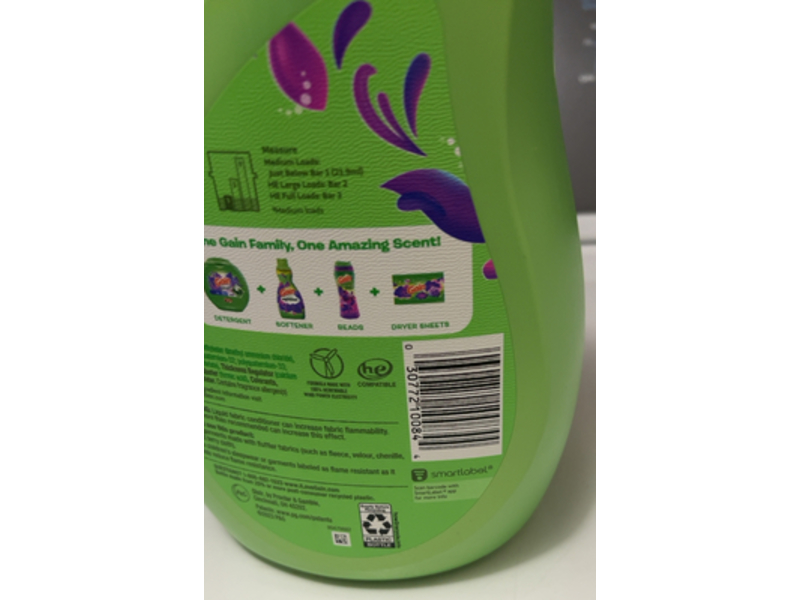 Gain Fabric Softener, Moonlight Breeze, 98 Loads, 72 fl oz/2.15 L