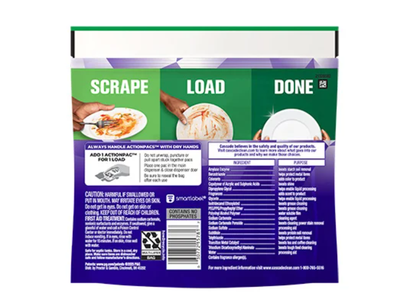 Cascade Platinum Plus Dishwasher Detergent Pacs, Fresh Scent, 26.6 oz/754 g, 47 Count