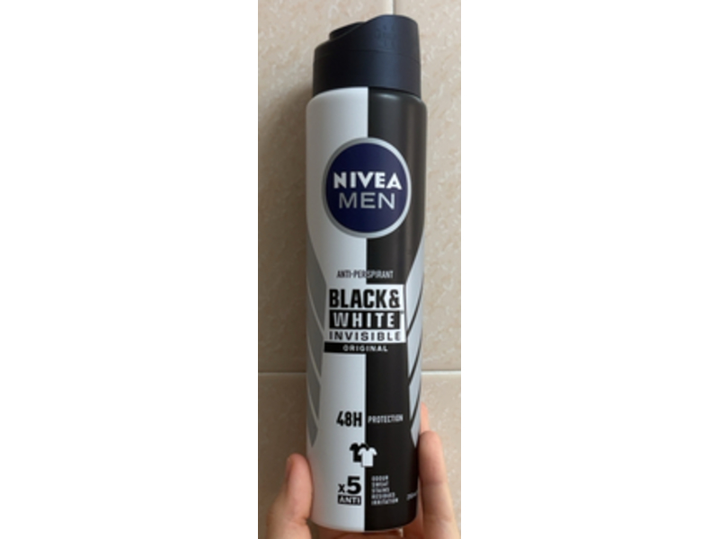 Nivea Men Invisible Black & White Anti-Perspirant, Original, 250 mL