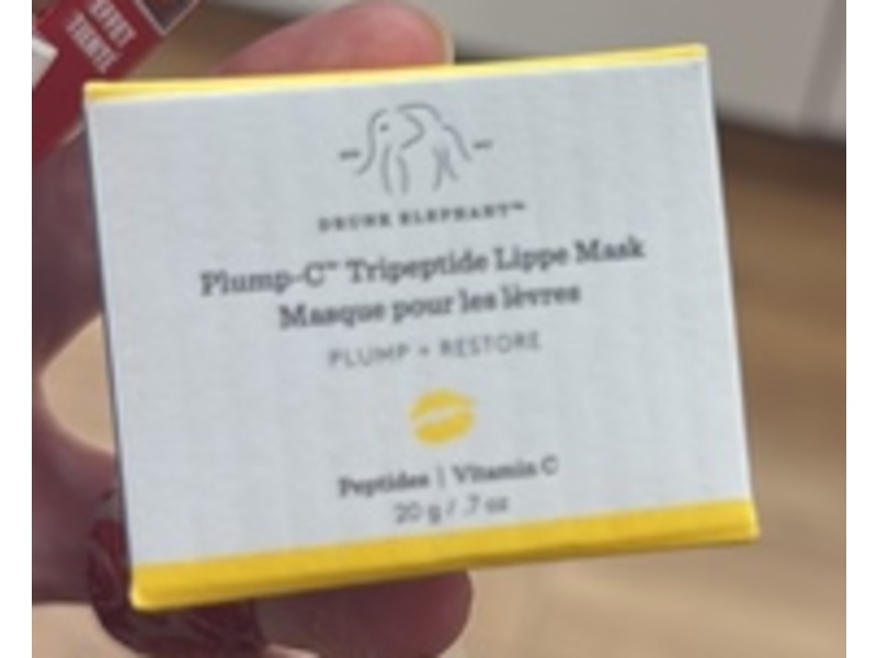 Drunk Elephant Plump-C Tripeptide Lippe Mask, Peptides + Vitamin C, 0.7 oz/20 g