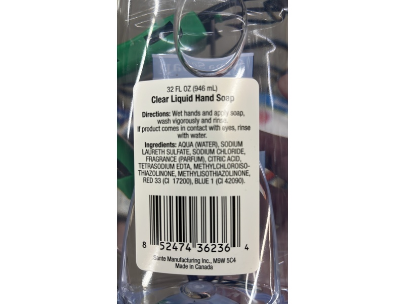 Spa Soap Clear Liquid Moisturizing Hand Soap, 32 fl oz/946 mL