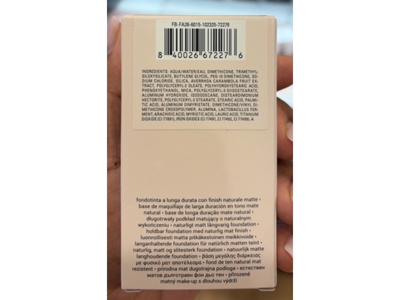 Fenty Beauty Pro Filt'r Fluid Flex Natural Matte Longwear Foundation, 286W Light Medium, 1 fl oz/30 mL
