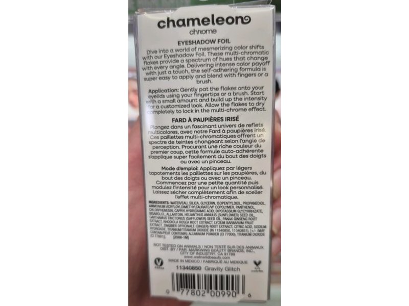 Wet N Wild Chameleon Chrome Eyeshadow Foil, Gravity Glitch, 0.1 fl oz/3 mL