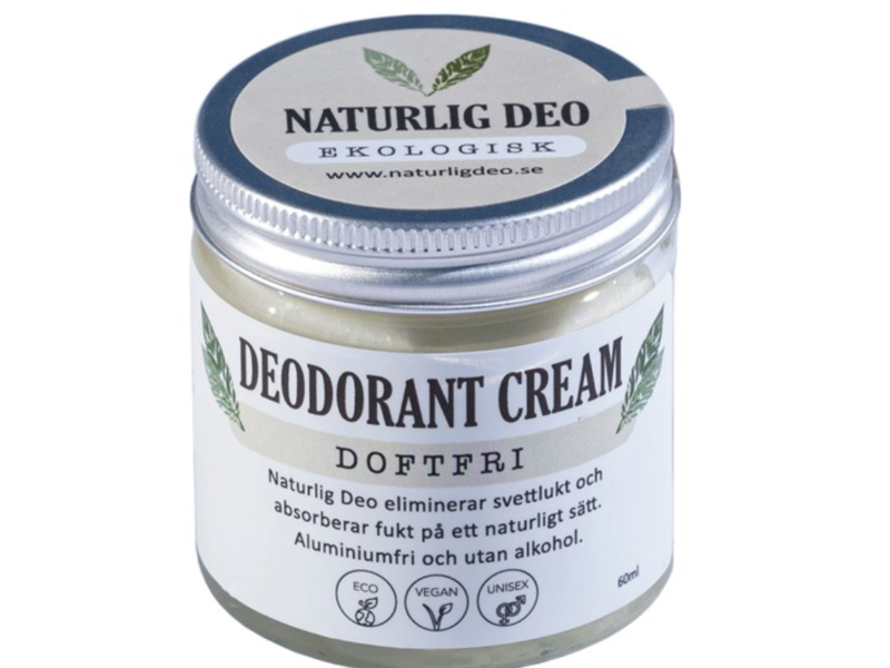 Naturlig Deo Doftfri Deodorant Cream, 60 mL