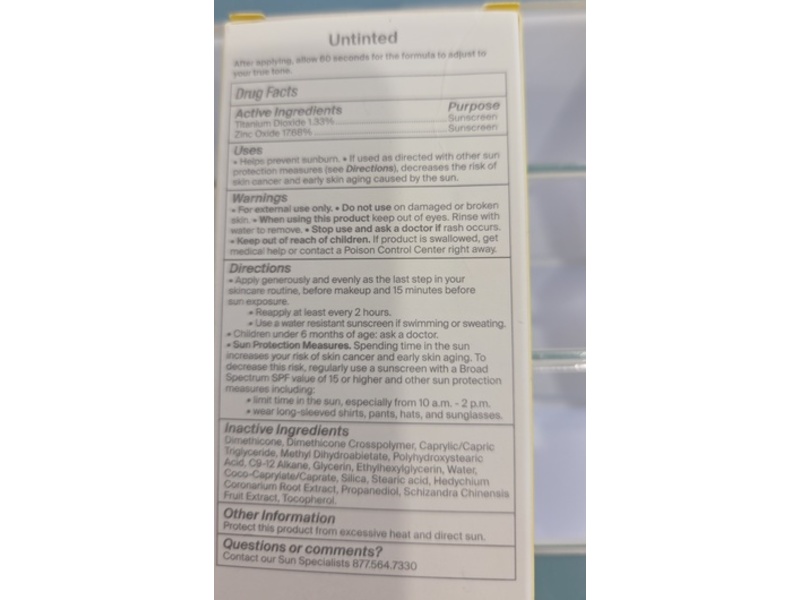 Supergoop Mineral Matte Screen Mattifying Face Sunscreen, Untinted SPF 40 PA+++, 1.5 fl oz/45 mL