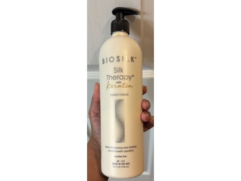 Biosilk Silk Therapy Conditioner, Keratin, 25 fl oz/739 mL