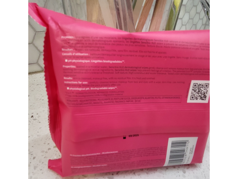 Bioderma Sensibio H2O Makeup Removing Wipes, 25 Count