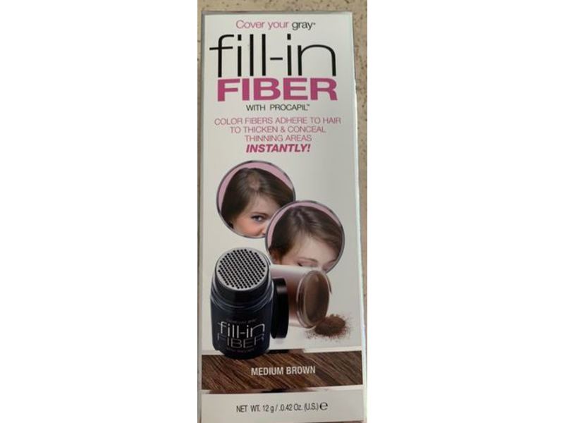 Cover Your Gray Pro Fill-In Fibers, Medium Brown, 0.42 oz/12 g