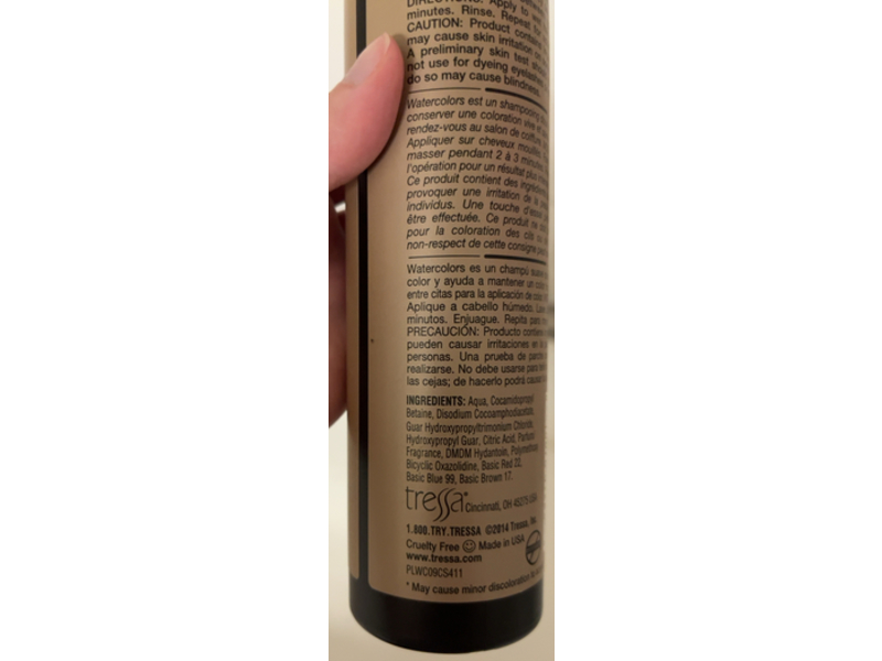 Tressa Water Colors Shampoo, Crimson Splash, 8.5 fl oz/250 mL