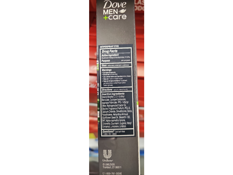 Dove Men+ Care Extra Fresh Antiperspirant, Citrus Scent, 2.7 oz/76 g, Pack Of 4