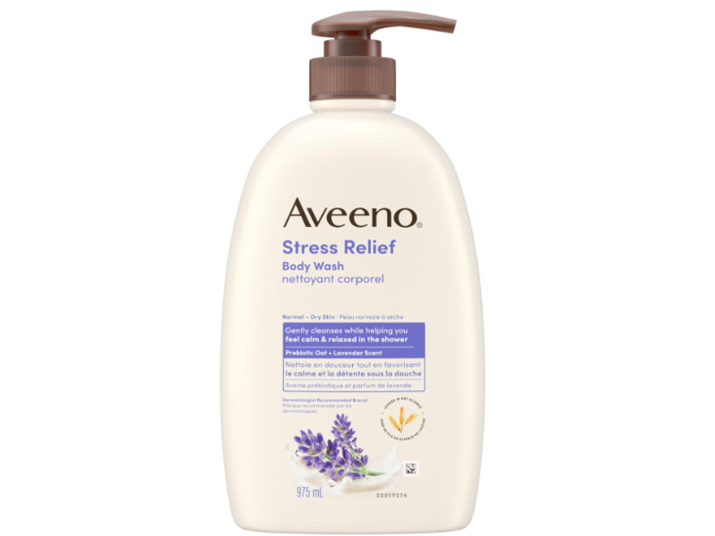 Aveeno Stress Relief Body Wash, Lavender Scent, 975 mL