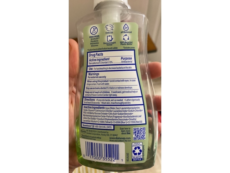 Dial Antibacterial Defense Hand Soap, Eucalyptus & Mint, 11 fl oz/325 mL