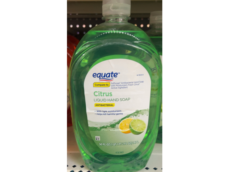 Equate Liquid Hand Soap, Citrus, 50 fl oz/1.47 L