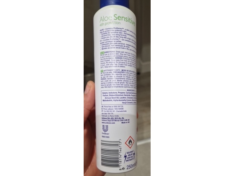 Vaseline Anti-Perspirant Aloe, 250 mL