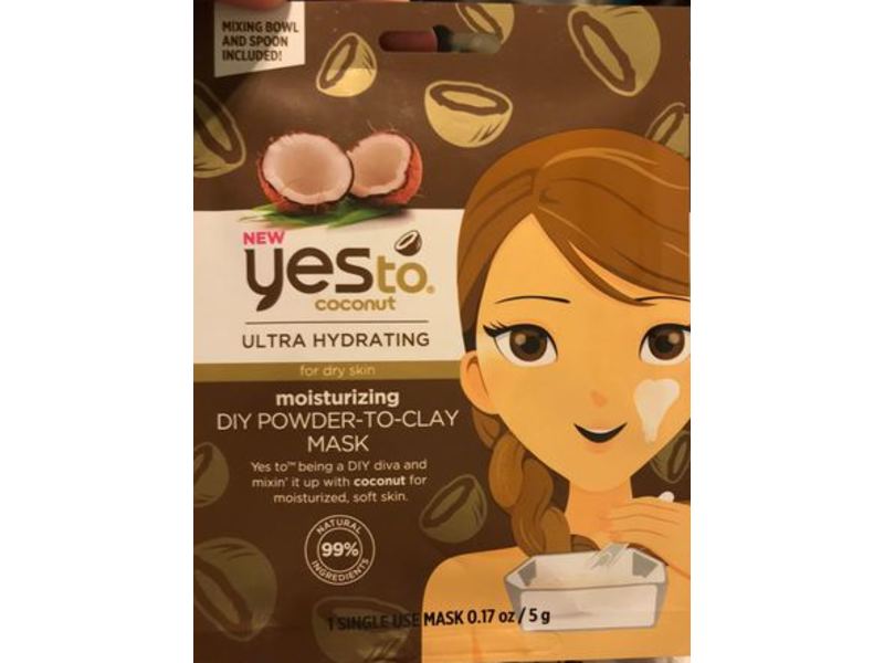 Yes To Moisturizing Diy Powder-to-Clay Mask, Coconuts, 0.17 oz/5 g