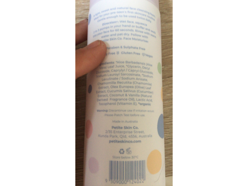 Petite Skin Co. Facial Cleansing Foam, 5.27 fl oz/150 mL