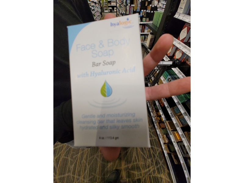 Hyalogic Face & Body Soap with Hyaluronic Acid Bar Soap 4.0 Ounce