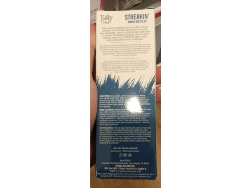 Punky Colour Temporary Hair Color Creme, Streakin Brush On Color, Navy, 1.2 fl oz/35 mL