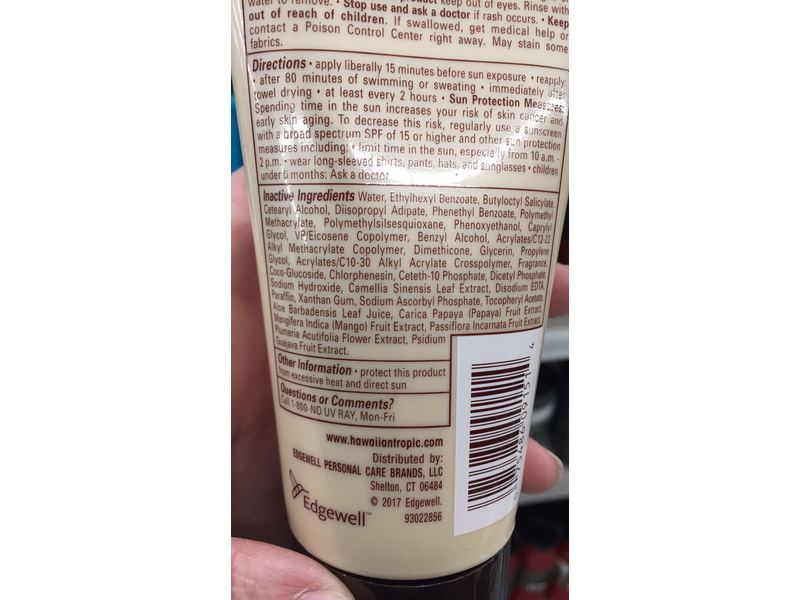 Hawaiian Tropic Antioxidant Sunscreen Lotion, Green Tea Extract, SPF 50, 6 fl oz