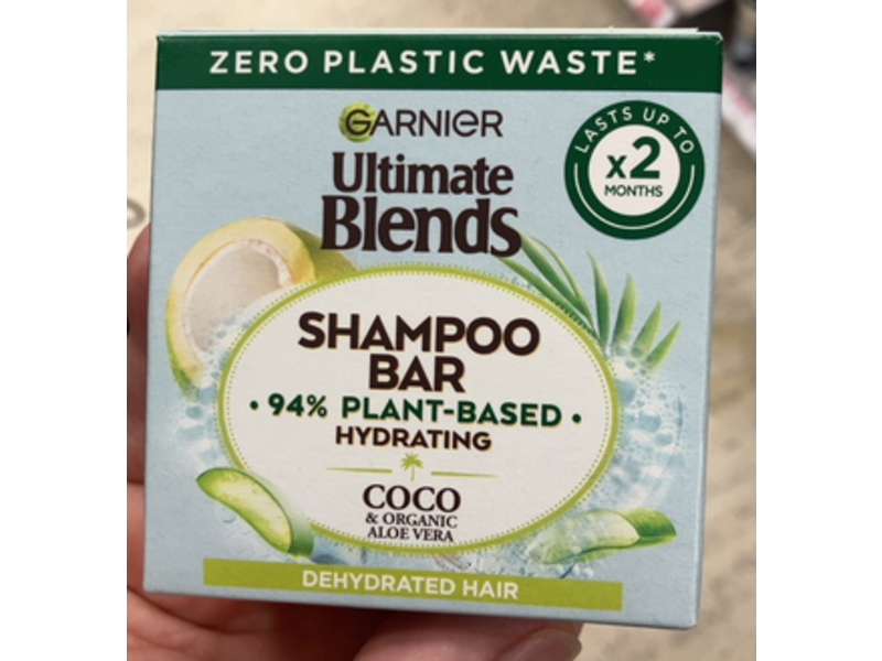 Garnier Ultimate Blends Shampoo Bar, Coco & Organic Aloe Vera, 70 g