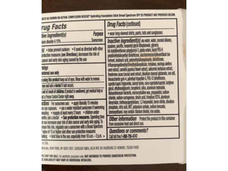 Bare Minerals Complex Rescue Hydrating Foundation Stick, SPF 25, Cashew, 0.035 oz/1 g