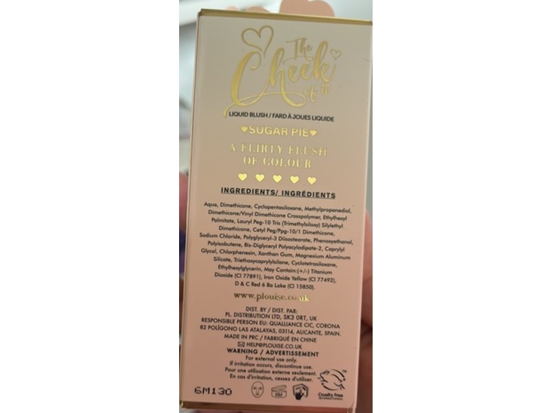 Plouise The Cheek Of It Liquid Blush, Sugar Pie, 0.88 fl oz/25 mL