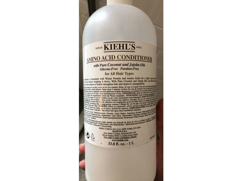 Kiehl's Amino Acid Conditioner, Pure Coconut & Jojoba oil, 33.8 fl oz/1 L