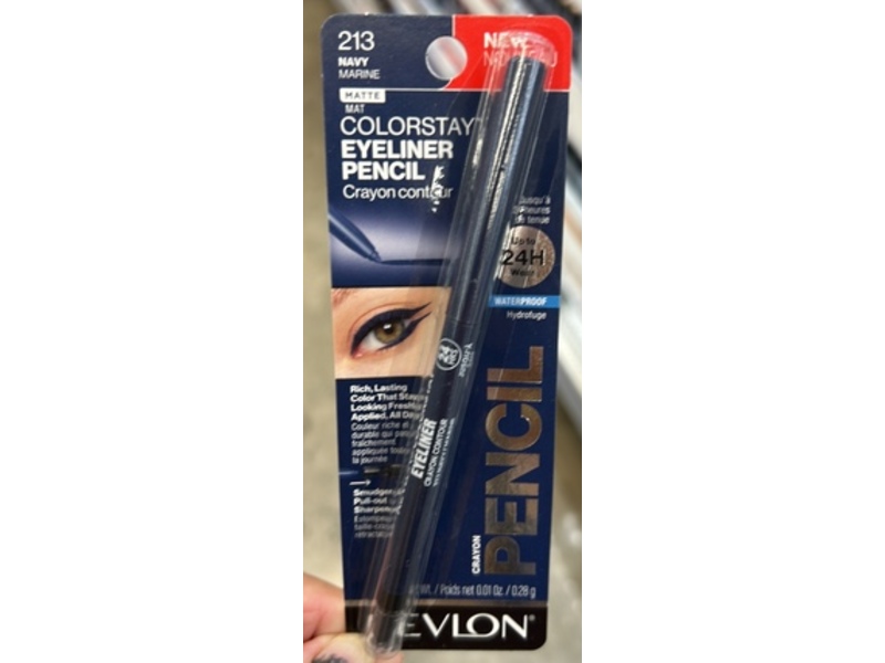 Revlon ColorStay Eyeliner Pencil, 213 Navy, 0.01 oz/0.28 g