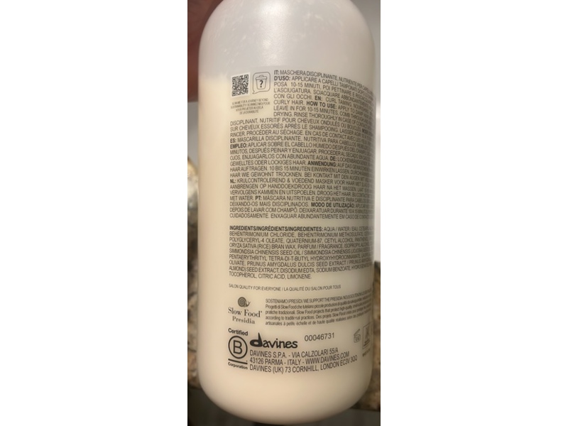 Davines Curl Hair Mask, Love, 33.81 fl oz/1000 mL