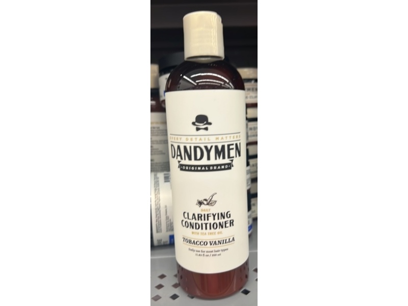 Dandymen Clarifying Conditioner, Tea Tree Oil, Tobacco Vanilla, 11.83 fl oz/350 mL