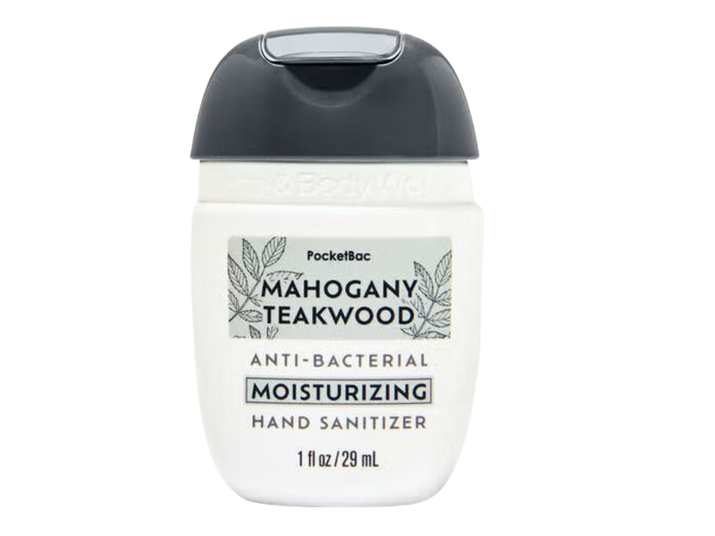 Bath & Body Works Anti-Bacterial Moisturizing Hand Sanitizer, Mahogany Teakwood, 1 fl oz/29 mL