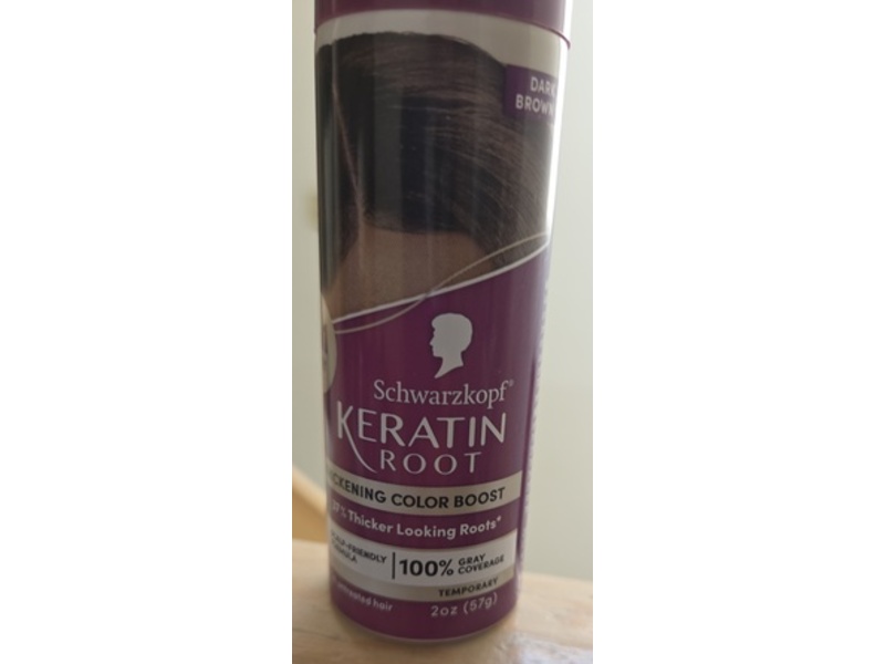Schwarzkopf Keratin Root Temporary Hair Color Spray, Dark Brown, 2 oz/57 g