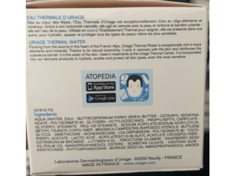 Uriage Xemose Lipid-Replenishing Anti-Irritation Cream, 6.8 fl oz