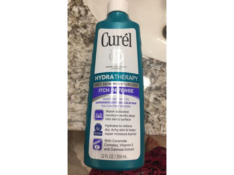Curel Hydra Therapy Itch Defense Wet Skin Moisturizer, 12 fl oz