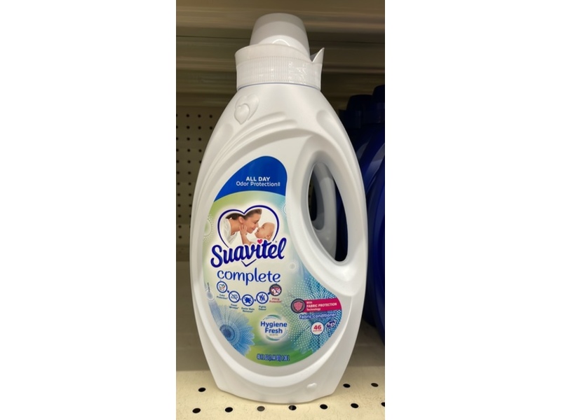 Suavitel Complete All Day Fabric Conditioner, Hygiene Fresh, 46 Loads, 46 fl oz/1.36 L