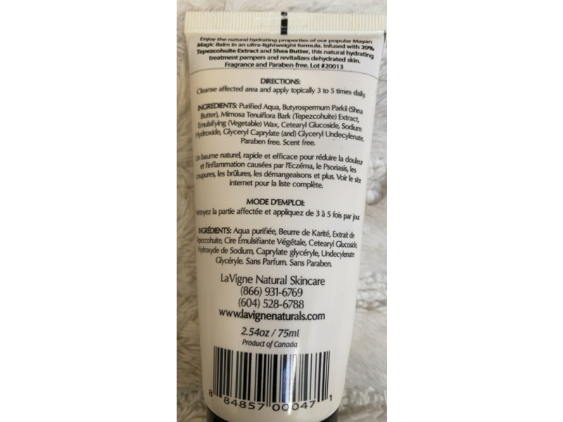 LaVigne Natural Skincare Mayan Magic Lite Cream, 2.54 oz/75 mL