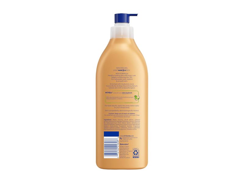 Nivea Cocoa Butter Body Lotion, 16.9 fl oz/500 mL