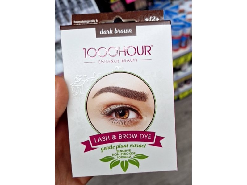1000 Hour Lash & Brow Dye, Dark Brown, 12 Applications