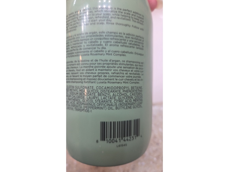 Luseta Rosemary Mint Complex Strengthening Shampoo, Rosemary, Peppermint, Biotin & Argan Oil, 16.9 fl oz/500 mL