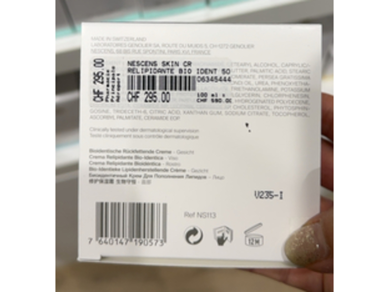 Nescens Bio-Identical Lipid-Replenishing Cream, 50 mL