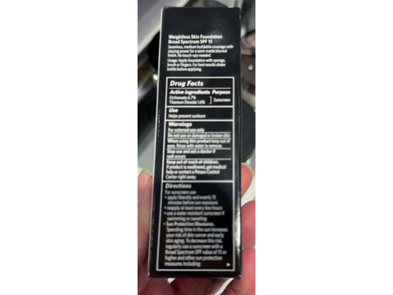 Bobbi Brown weightless Skin Foundation, SPF 15, Cool Honey, 1 fl oz/30 mL