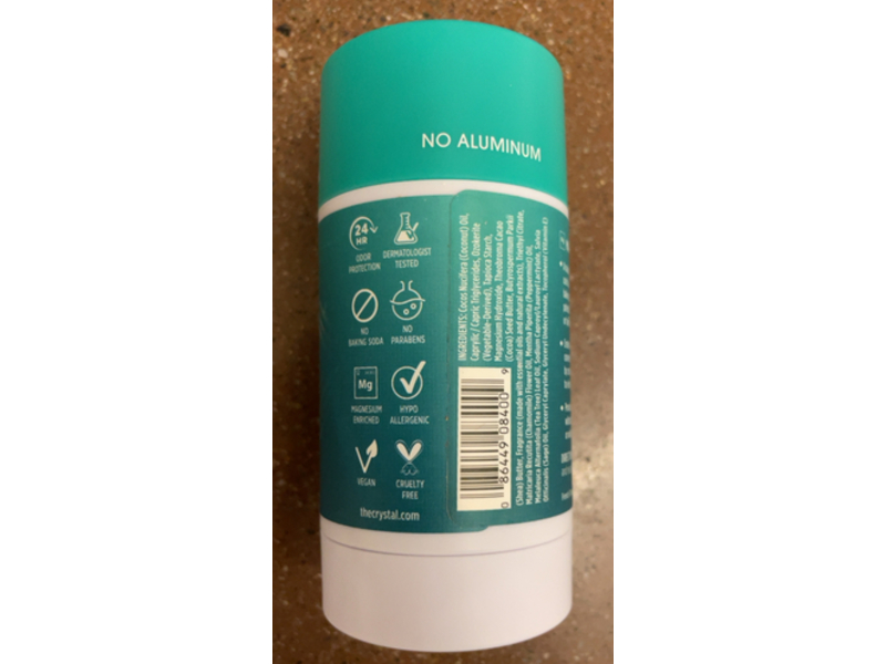 Crystal Magnesium Enriched Deodorant, Cucumber + Mint, 2.5 oz/70 g