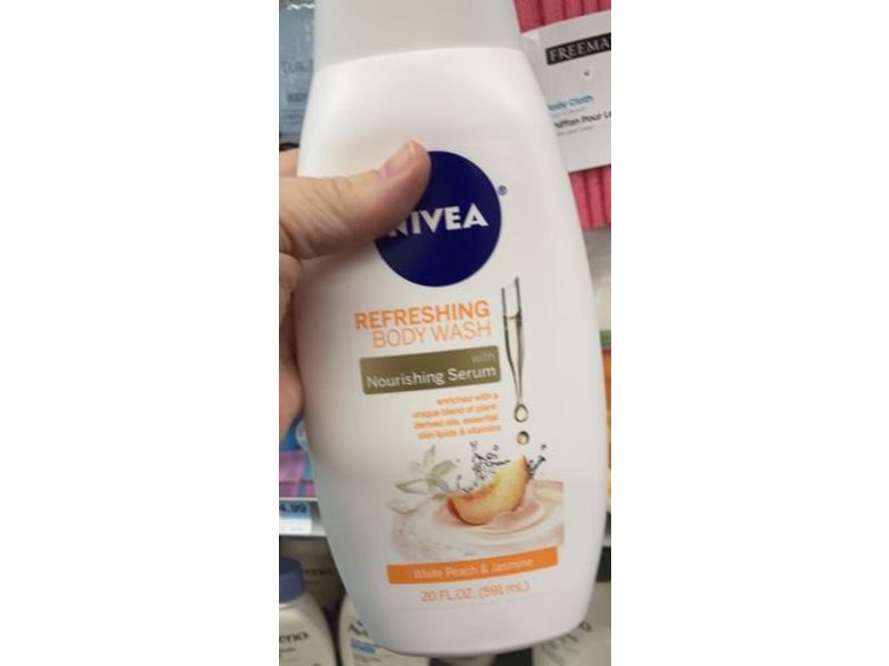 Nivea Refreshing Body Wash With Nourishing Serum, White Peach & Jasmine, 20 fl oz