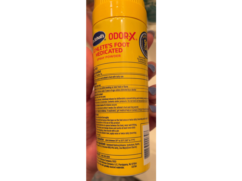 Dr. Scholl's Odor-X Athlete's Foot Medicated Spray Powder, 4.7 oz/133 g