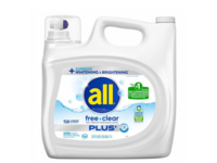 All Plus Laundry Detergent, Free Clear, 158 Loads, 237 fl oz/7 L - thumbnail 1