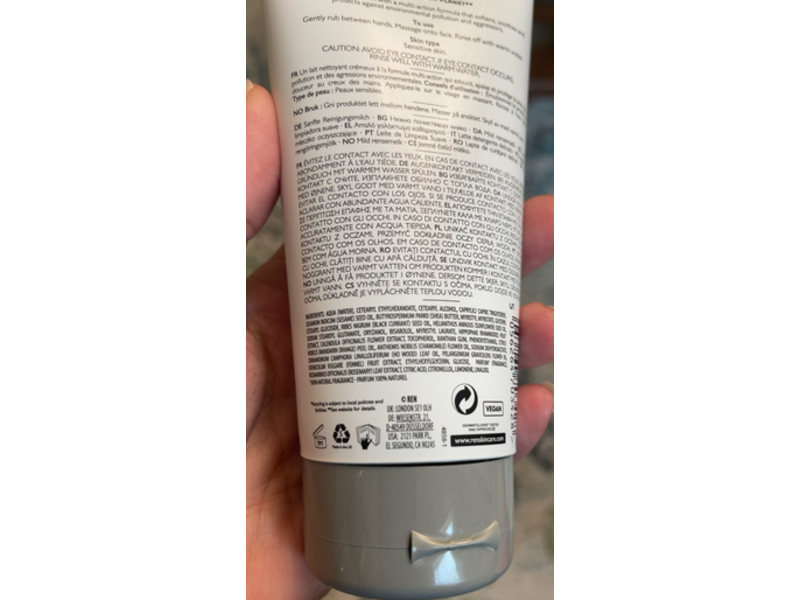 REN Clean Skincare Cleansing Milk, Evercalm, 5.1 fl oz/150 mL